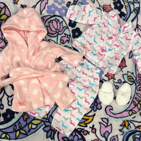 Our generation doll clothes pajamas, robe, and slippers - Picture 1 of 5